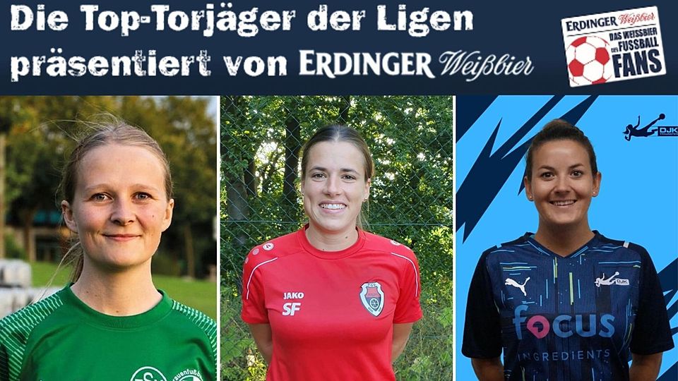 Aller Voraussicht nach gewinnt Sandra Funkenhauser (m.) die Torjägerkrone vor Tamara Schunko (l.).