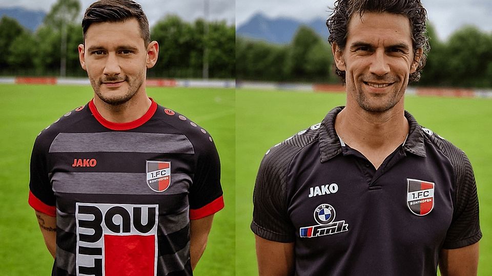 In Zukunft werden Manuel Wiedemann (links) und Benjamin Müller beim FC Kempten tätig sein.