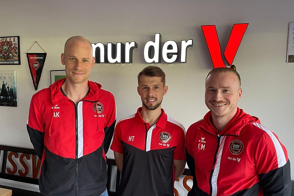 Das zukünftige Eggenfeldener Trainerteam der I. Mannschaft (von links nach rechts): Martin Stoller, Tobias Huber und Christian Minnich