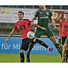 Ein gelungenes Startelf-Debüt feierte am Freitagabend VfB-Neuzugang Daniel Willberger (l.), der vom Ligakonkurrenten SpVgg Landshut zu den Hallbergmoosern gestoßen war. Lehmann