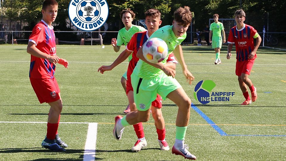 Die U17 des FCA (grün).