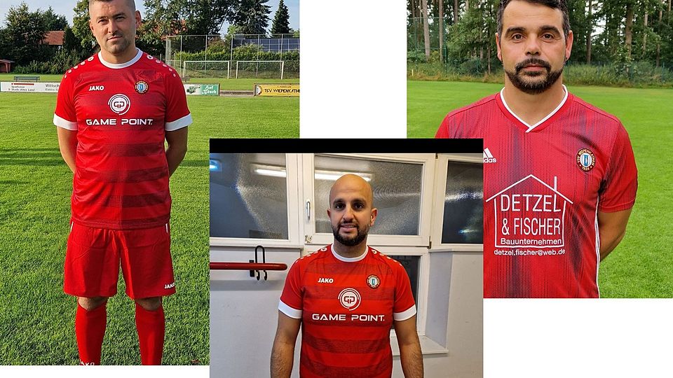 Wiepenkathens Toptorschützen in der Herren Ü30 und Herren Ü40: Viktor Pazer (8/Ü30), Mohamed Agdogan (7/Ü40) und Guido Höppner (7/Ü40).