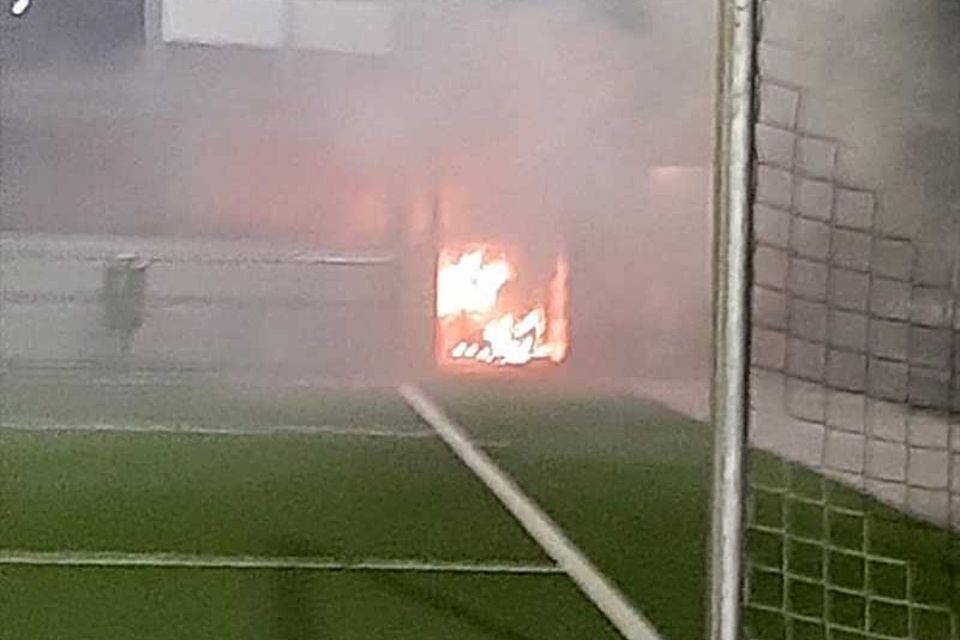 Feuer Grillhütte Heider SV. Feuer Grillhütte Heider SV.