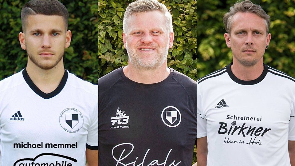 Das Trainer-Trio Björn Engelmann (Chefcoach-Mitte), Tobias Gradl (Co-Trainer-links) und Christian König (Trainer/Reserve-rechts)) werden auch in der Saison 2021/2022 dem SVSW Kemnath erhalten bleiben. 