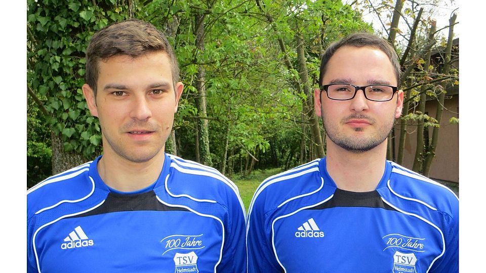 Erfolgreiches Trainergespann macht weiter: Marcel Groß und Steffen Schieck vom TSV Helmstadt.