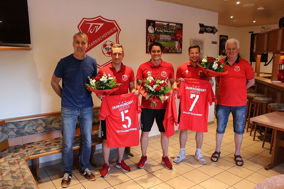 V.l.: Jörg Wanke (Spielausschussmitglied); Benjamin Huwer; Oliver Mahrt; Marcel Schaardt; Herbert Heer (Spielausschussvorsitzender). Es fehlt: Dennis Weis.