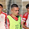 In der Hoffnung auf Spielpraxis auf höherem Niveau: Angelo Brückner (l.), Arijon Ibrahimović und Antonio Tikvić verlassen den FC Bayern München.