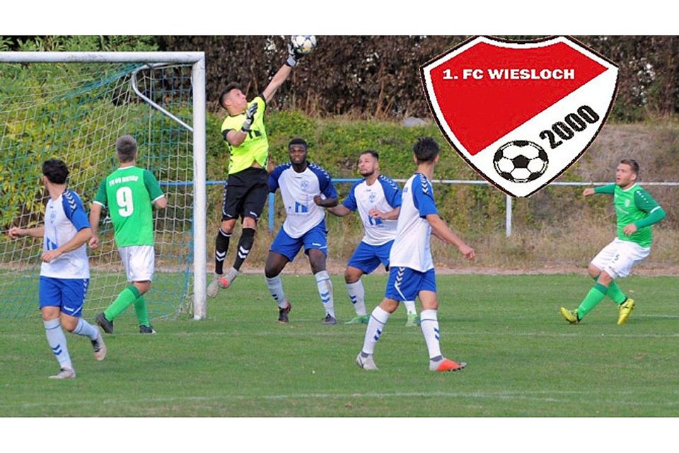 Sandro Dörner (gelb) wird ab der Rückrunde für den 1. FC Wiesloch zwischen den Pfosten stehen. F: Y. Le Madon