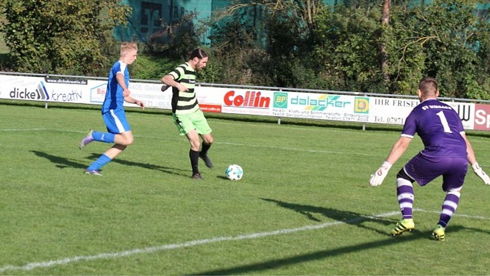 Beim Heimspiel gegen den SV Dimbach erzielte Marc Elser vom TSV Eutendorf beim 6:1-Sieg allein vier Treffer.   wj
