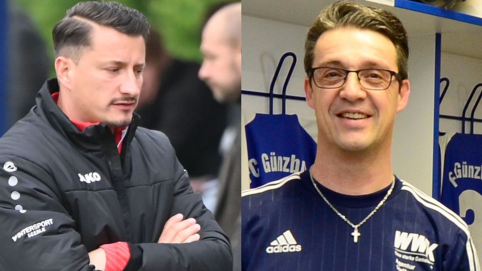 Beim 1:2 gegen Ecknach war René Hauck (links) letztmals als Trainer im Einsatz, im Nachholspiel gegen den TSV Wertingen hat Marco Chessa (rechts) beim SC Bubesheim das Sagen.