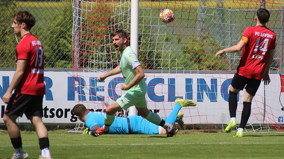 Schon in der dritten Minute fing sich der FC Affing das 0:1 durch Lucas Möller nach einem Freistoß, den dieser knapp neben den linken Pfosten in den Kasten hämmerte.