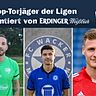 Christian Häusler, Norbert Bzunek und Alexander Kaltner sind die besten Torschützen der Kreisligen Münchens.
