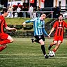 Bislang gaben sich alle Oberligisten keine Blöße. Der ASC 09 Dortmund (in Blau) reist in Runde 2 zum Topspiel bei Ligarivale Westfalia Rhynern.