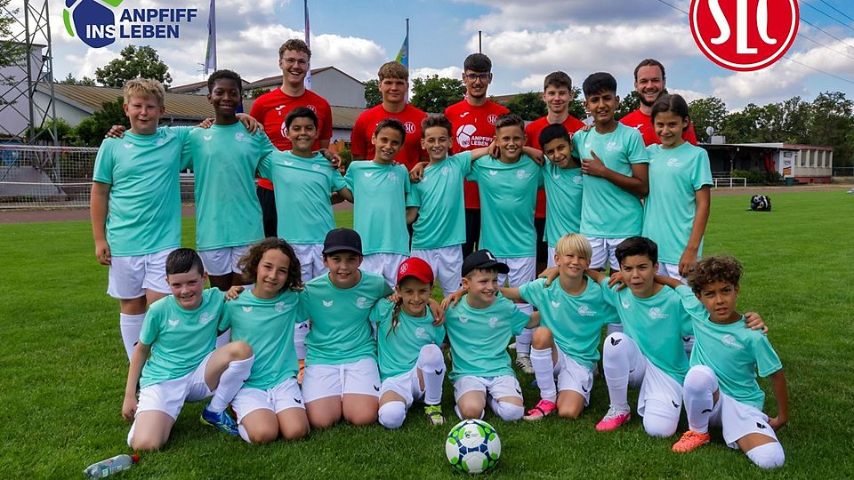 Die Gruppe hatte großen Spaß beim Anpfiff-Fußballcamp in Ludwigshafen.