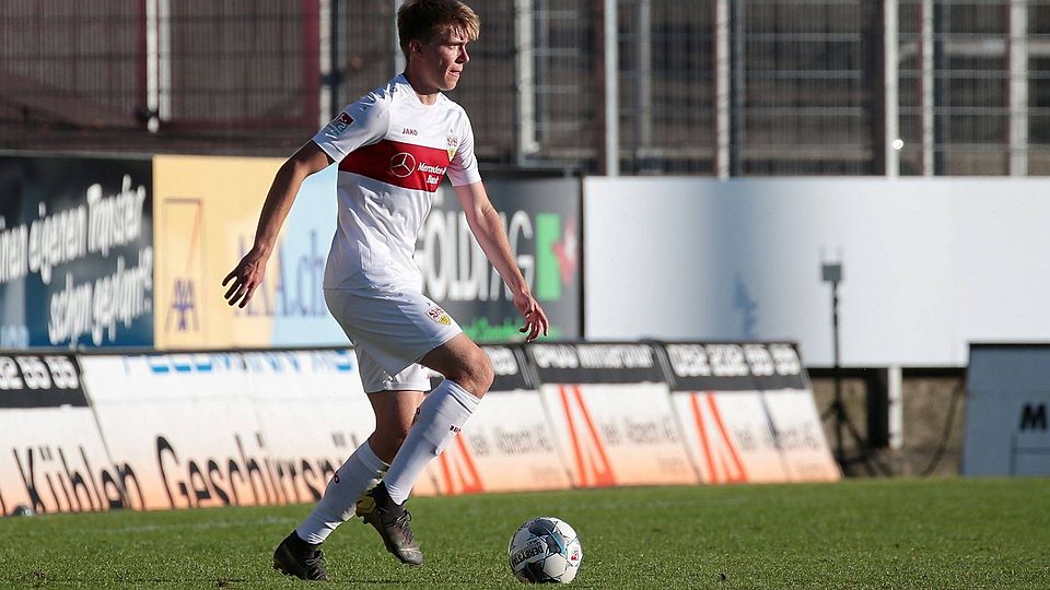 Brach sich in Göppingen den Außenknöchel im Sprunggelenk: VfB-II-Mittelfeldspieler Luca Mack.