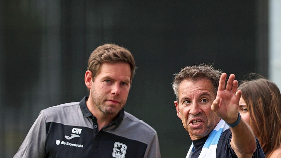 Druck rausnehmen: Sportchef Werner und Präsi Mang (r.).