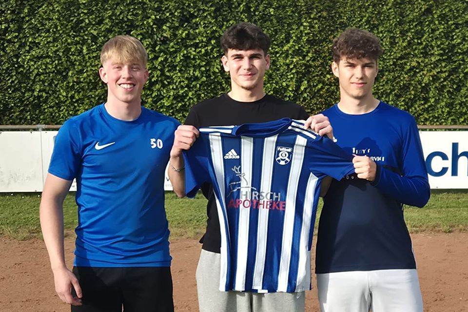 2.	Samuel Spada, Jan Galonska und Lukas Ratz (von links) kommen aus der eigenen Jugend. | Foto: SV Schopfheim