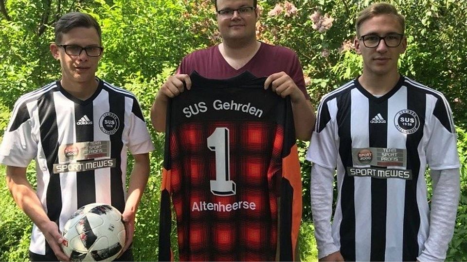 Drei Neuzugänge die zweite Mannschaft des SuS Gehrden/Altenheerse. Von links Andreas Rempel, Mike Hüpping und Justin Unruh.