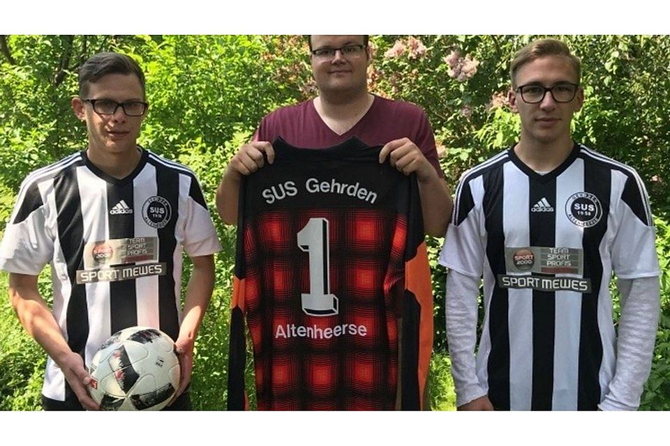 Drei Neuzugänge die zweite Mannschaft des SuS Gehrden/Altenheerse. Von links Andreas Rempel, Mike Hüpping und Justin Unruh.