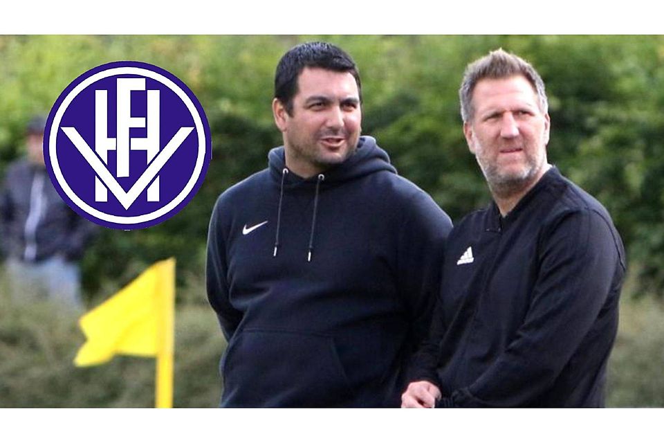 Heddesheims Cheftrainer Dirk Jörns mit Co-Trainer David de Vega (li.)