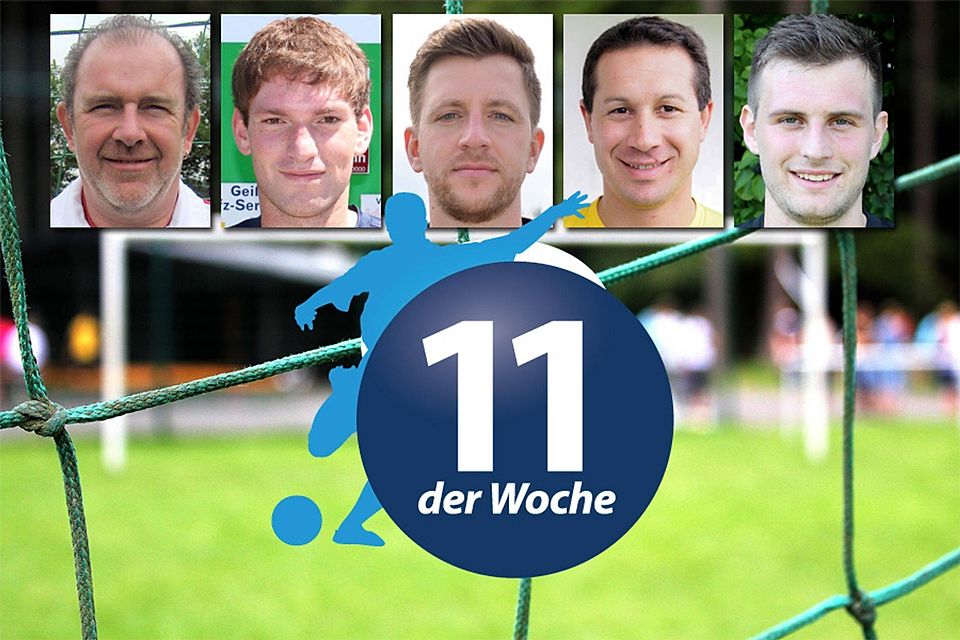 Stehen in der FuPa-Elf der Woche (von links): Harald Paulheim (SV Ettenbeuren II), Simon Schmidt (SG Alerheim), Fabian Knötzinger (SC Tapfheim), Martin Wörner (Eintracht Autenried) und Michael Mayer (SSV Peterswörth).