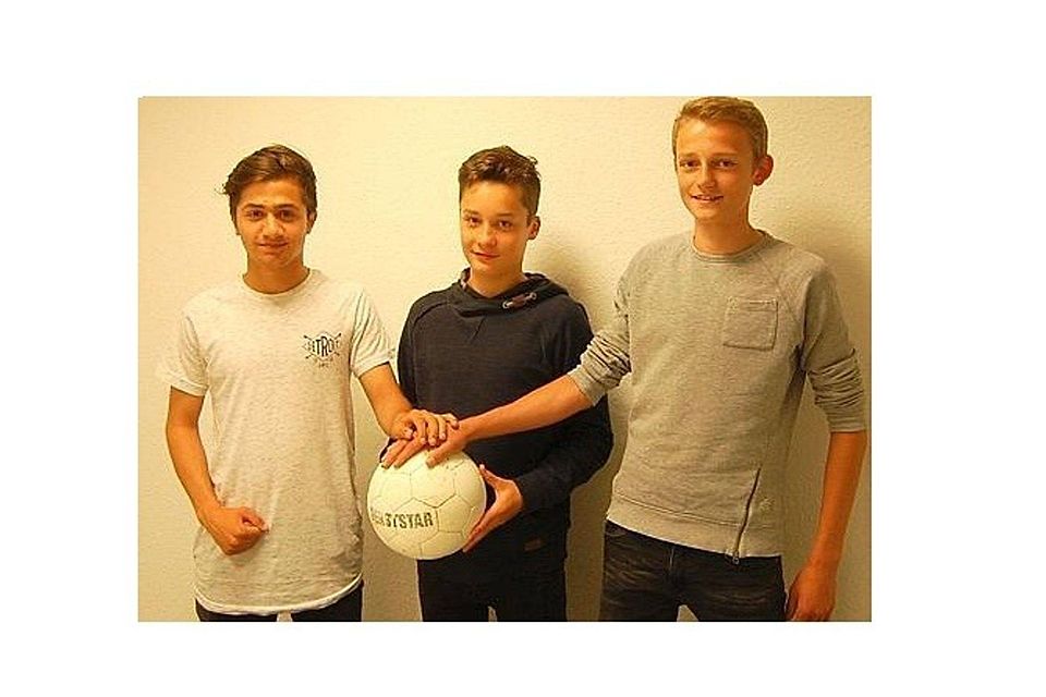 Spielen gerne für den BV Cloppenburg (von links):  die Talente Mussif Jasim Shamden, Rocco Bury und Nick Stratmann Stephan Tönnies