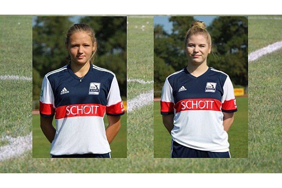 Marleen Schimmer und Samantha Herrmann. F: Wolf/TSV Schott Mainz