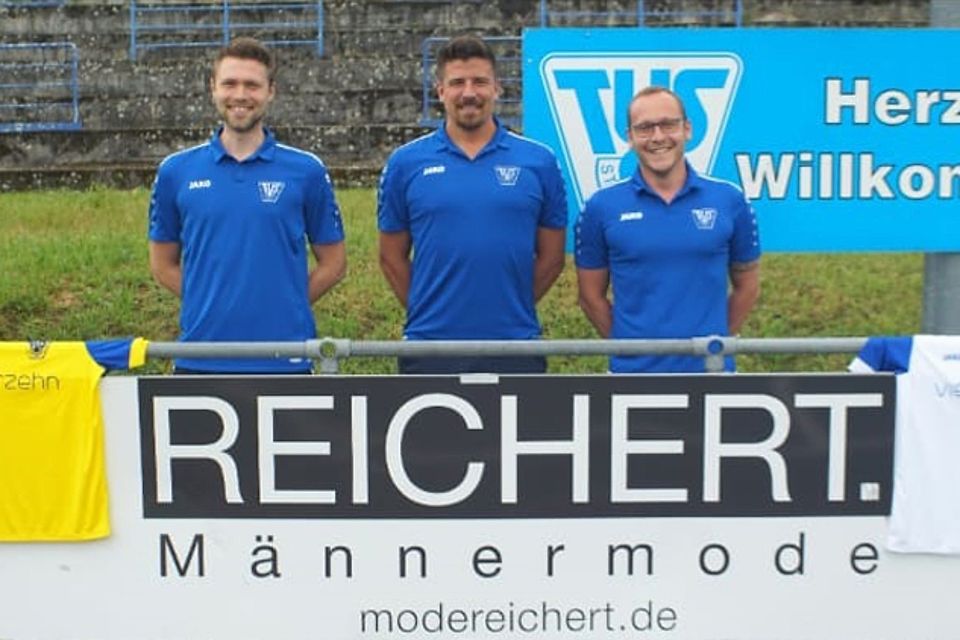 Das neue Trainertrio der TuS-Reserve (von links): Jakob Schröter, Fabio Löffler und Marco Di Petrillo | Foto: TuS Lörrach-Stetten