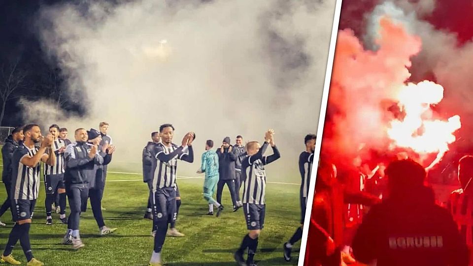 Die Fan der Borussia heizten dem Team vor, während und nach dem Spiel ein.