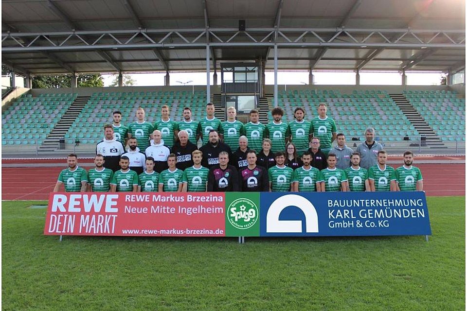 Bereit für die neue Spielzeit: Die Mannschaft und das Funtionsteam der Spvgg. Ingelheim	Foto: Spvgg. Ingelheim