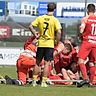 Schockmoment: Hankofens Michael Lummer verletzte sich nach einem Zusammenprall schwer.