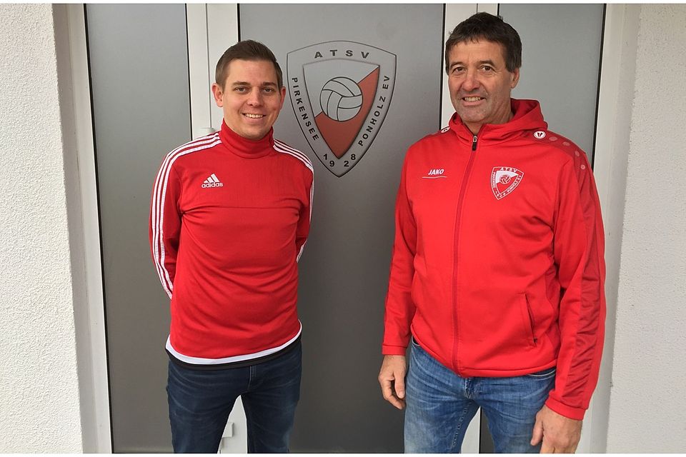 Der neue Trainer Martin Mühlberger (links) mit Abteilungsleiter Georg Plank.