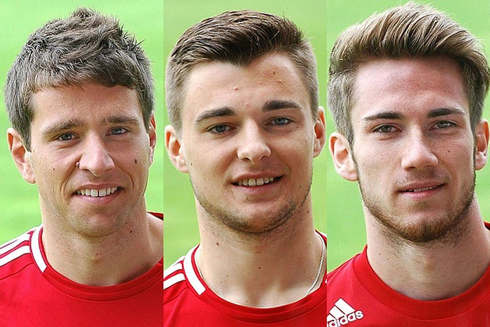 Sebastian Bonfert (v.li.), Jonas Meickelböck und Marco Schlittmeier bleiben dem FCM treu. F: Schulze / M: FuPa