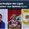 Josef Sontheim (mi.) führt die KL Zugspitze mit vier Treffern an. Dominik Dierich (re.) und Julian Greinwald (li.) folgen dicht mit jeweils drei Toren.