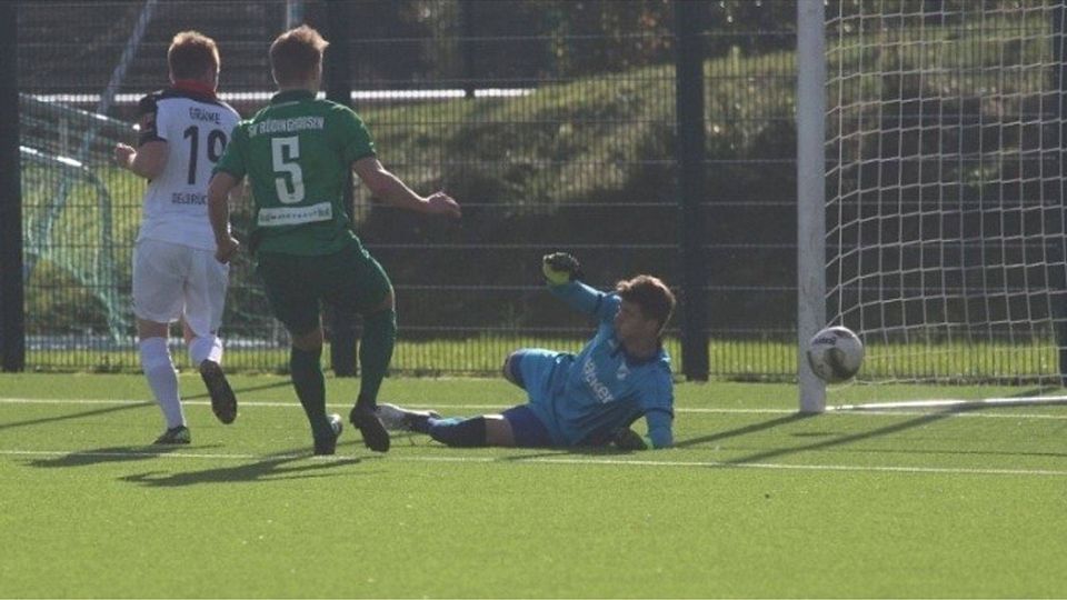 Die Führung: Dustin Gräwe traf zwar zum 1:0. Am Ende trennten sich der Delbrücker SC un der SV Rödinghausen II allerdings mit 1:1. F: Arndt
