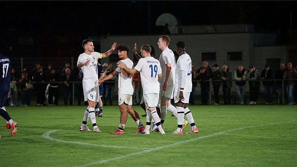 Triers U23 kam beim 6:1 gegen die SG Hochwald aus dem Jubeln gar nicht mehr heraus.