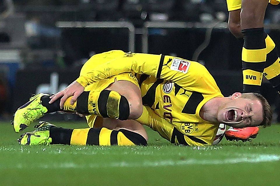 Dortmunds Marco Reus verletzte sich im November zum vierten Mal innerhalb von 15 Monaten am Sprunggelenk. Der Bänderriss am Knöchel ist die zweithäufigste Sportverletzung.  Archiv-Foto: Fotostand/Gelhot
