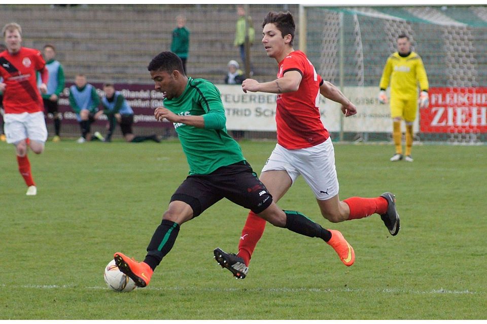 Zahlreiche Durchbrüche: Darryl Geurts zeigte sich beim 2:0 Sieg des Union Fürstenwalde gegen Anker Wismar stets präsent. Foto: Mitsch Rieckmann