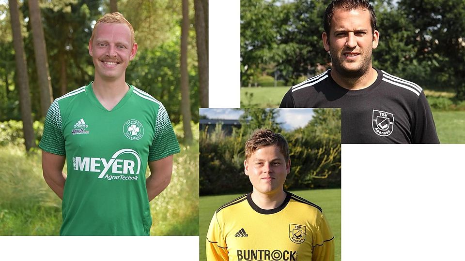 Interessante Neuzugänge beim TSV Apensen III: Jan Happernagl, Christian Buntrock und Tim Schwarz (von links nach rechts).
