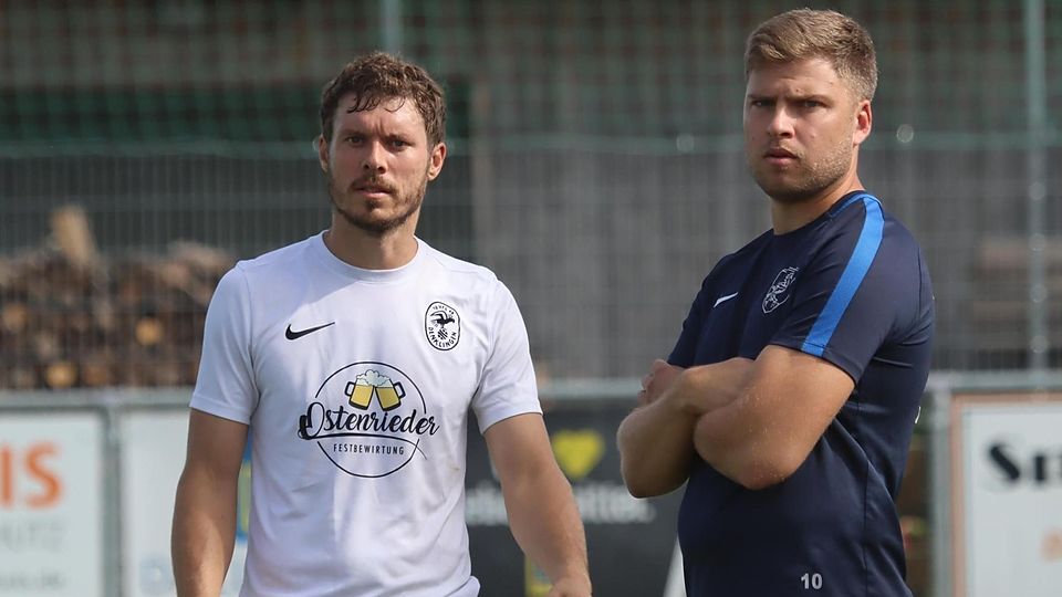 Spielertrainer und Torjäger: Christoph Schmitt (l.) ist angeschlagen, Simon Ried könnte dagegen heute ein Comeback von Beginn an geben. Das Foto entstand beim Heimspiel gegen den SV Polling.