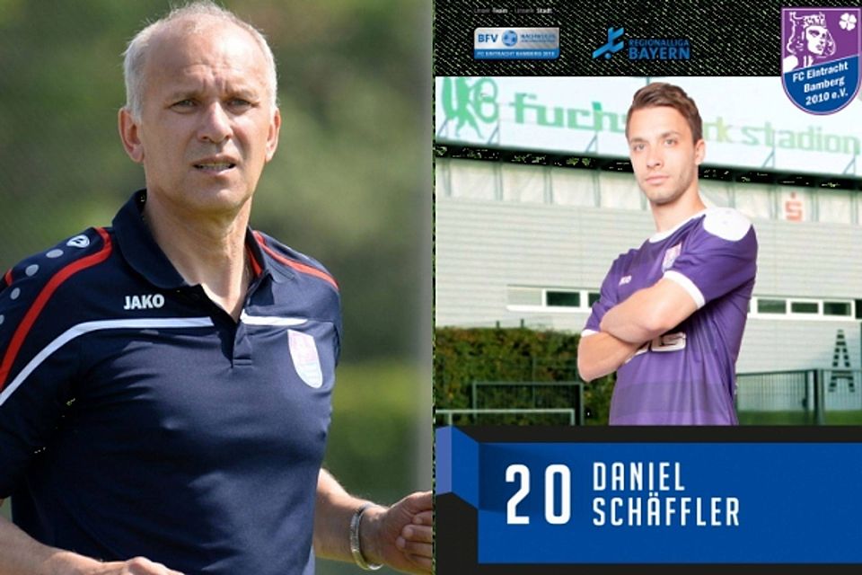 Sowohl Bambergs Trainer Norbert Schlegel (links) als auch Mittelfeld mann Daniel Schäffler waren auch schon bür die SpVgg Bayern Hof aktiv. Fotos: Leifer / FuPa, Waltrapp