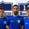 (v.l.n.r.) Dionis Barbacaru, Luka Sarac und Yann Ngassa verstärken den 1. FC Novi Pazar.