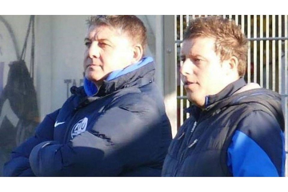 Erfolgreiches Trainergespann beim Fußballbezirksligisten FV Unterharmersbach: Markus Eichhorn (links) und Manuel Jilg. | Foto: Verein