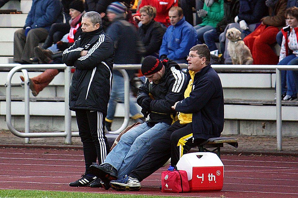 Christian Maier (links) ist nicht mehr Trainer des TSV Mindelheim. Er quittierte von sich aus den Dienst.	F.: Axel Schmidt