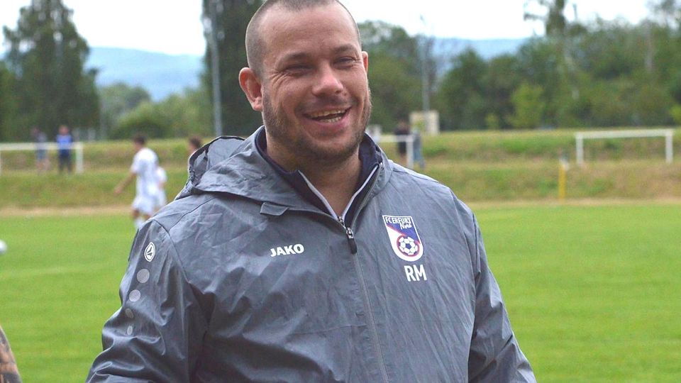 Bestens gelaunt hinsichtlich der kommenden Aufgabe als Trainer des FC Erfurt Nord.