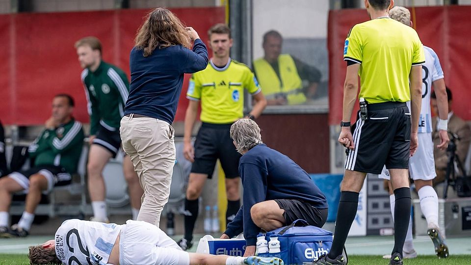 Bitter: Raphael Ott vom TSV 1860 München verletzte sich im Spiel gegen Ansbach (4:0) schwerer.