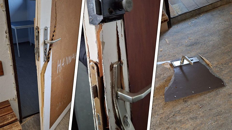 So sah es beim der SG Aumund-Vegesack nach dem Einbruch im Kabinentrakt aus.