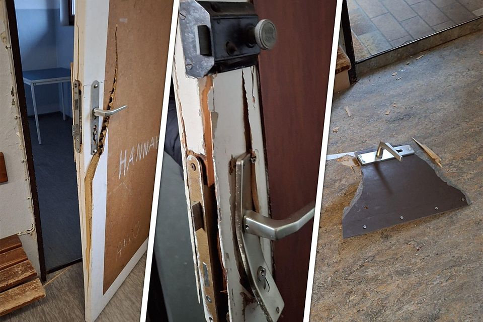 So sah es beim der SG Aumund-Vegesack nach dem Einbruch im Kabinentrakt aus.