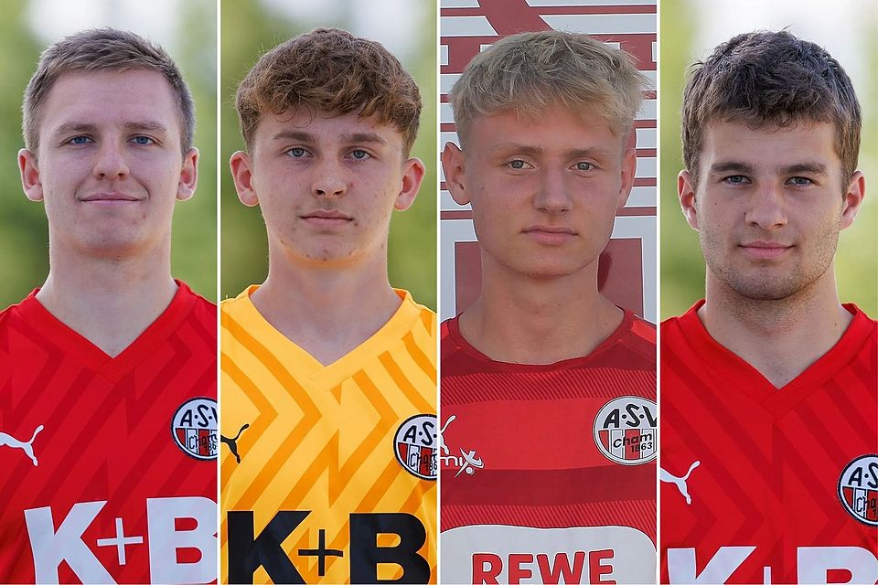 Der ASV Cham bindet die Eigengewächse Lukas Leutner, Sebastian Stangl, Elias Weitzer und Fritz Amberger(von links) ans Bayernligateam.