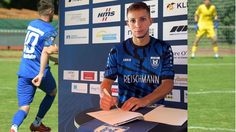 Nesreddine Kenniche bei der Vertragsunterschrift